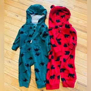 Carters 9 month fleece onesies